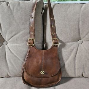 Coach vintage saddle crescent hobo bag